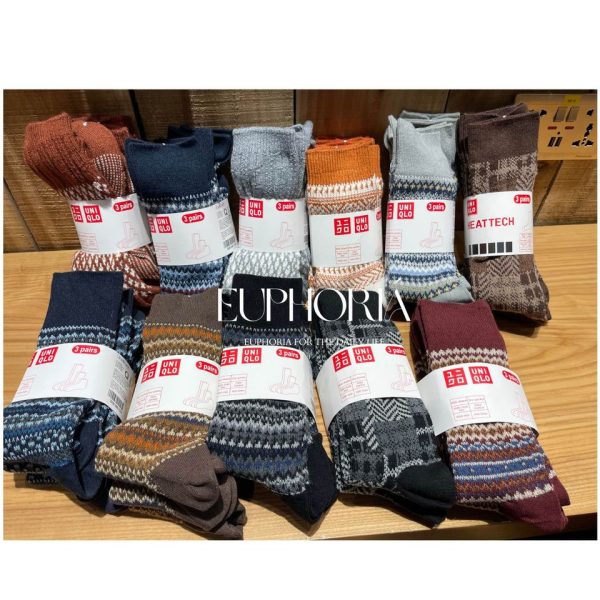 SET 10 đôi Tất Uniqlo Thổ Cẩm nhiều màu sắc cực đẹp, độc, lạ