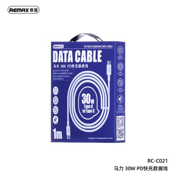 Cáp sạc nhanh REMAX RC-C021 C-C 30W PD (Type C To Type C)