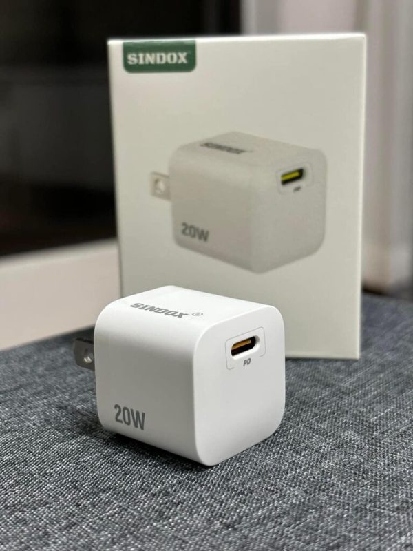 Củ sạc nhanh PD 20W hãng SINDOX , công nghệ GaN ( Amazon Mỹ )