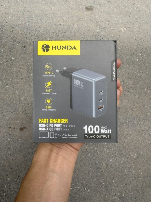Củ Sạc Nhanh 3 Cổng 100W -140W HunDa