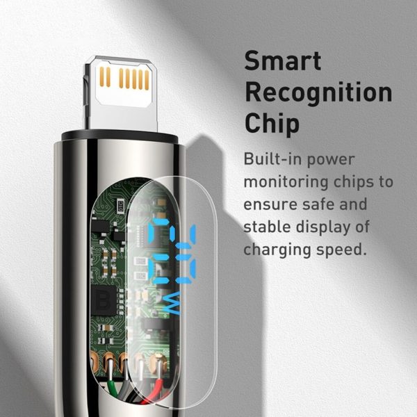(10 tặng 1) Cáp sạc nhanh tích hợp màn hình LED Baseus Display Fast Charging Data Cable C to IP 20W
