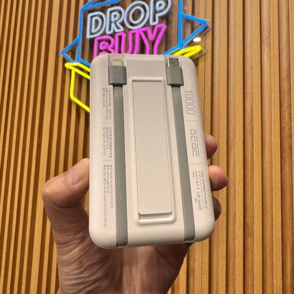 Pin dự phòng BEBEPY 10.000mAh H24, sạc nhanh không dây, liền 2 cáp