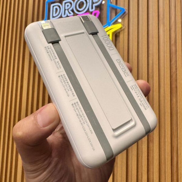 Pin dự phòng BEBEPY 10.000mAh H24, sạc nhanh không dây, liền 2 cáp