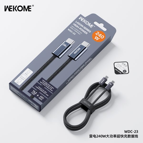 Cáp Sạc Siêu Nhanh WEKOME WDC-23 – Công Suất Khủng 240W