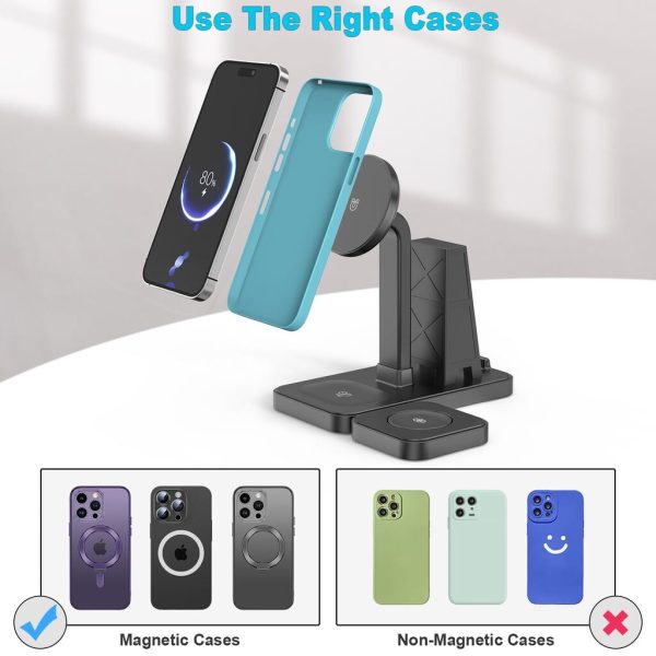 Dock sạc 34in 1 sạc không dây Magsafe cho iphone,android, tai nghe không dây, airpod, apple watch