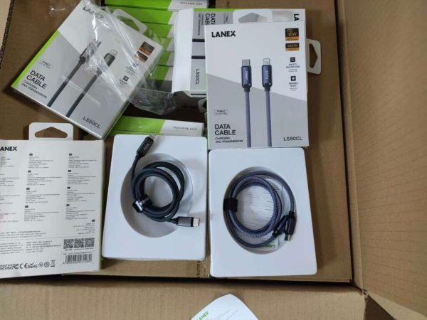 Cáp sạc nhanh typeC to Lightning Lanex 30W bọc dù