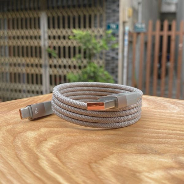 Cáp Sạc WEKOME WDC-45 USB-A to Type-C 66W – Dây Dù Nam Châm Tự Cuộn, Bền Bỉ & Tốc Độ Cao