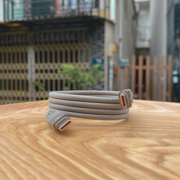 Cáp Sạc WEKOME WDC-46 Type-C to Type-C 65W – Dây Dù Nam Châm Tự Cuộn, Truyền Dữ Liệu 480Mbps