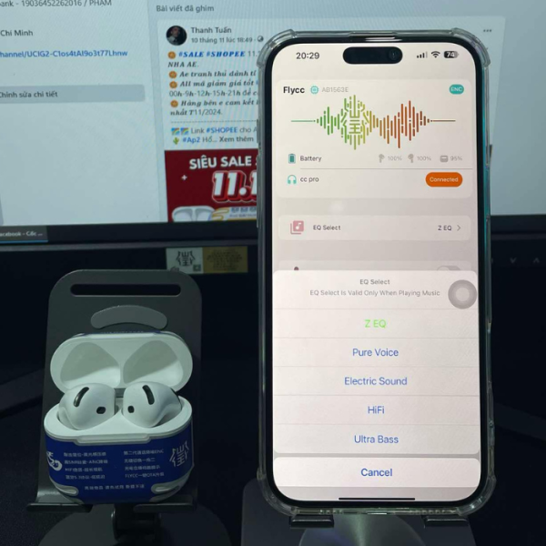 Tai Nghe Ap4 Hổ Vằn 1563E ANC Pin 8h, Chống Ồn, Xuyên Âm HD Bản Cao Cấp Nhất 2025