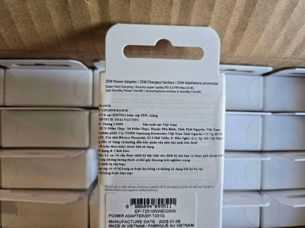Củ sạc nhanh Samsung 25W EP-T2510NBEGWW - màu trắng - bảo hành chính hãng - xuất VAT