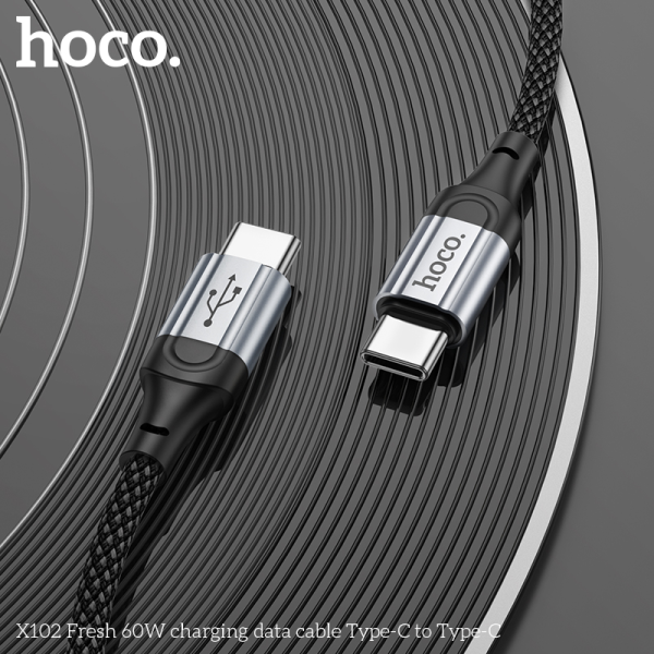 CÁP DỮ LIỆU SẠC HOCO X102 FRESH 60W TYPE-C TOTYPE-C