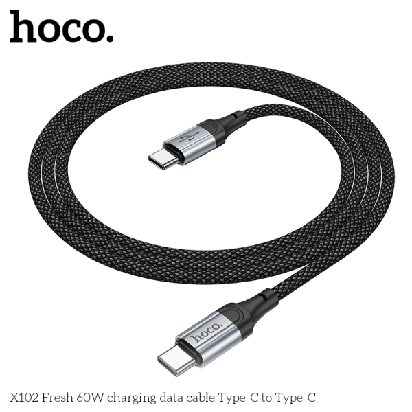CÁP DỮ LIỆU SẠC HOCO X102 FRESH 60W TYPE-C TOTYPE-C