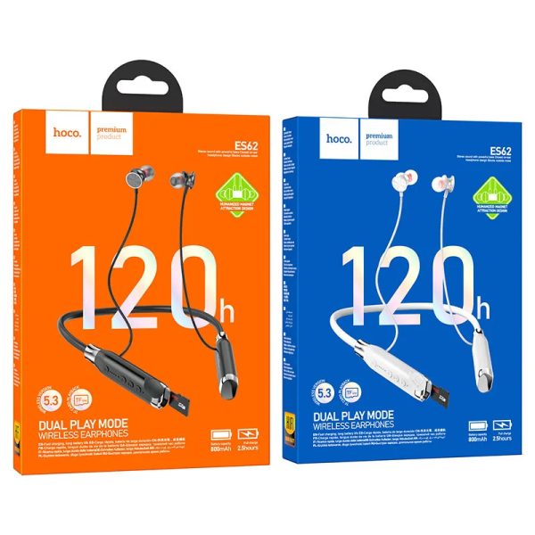 Tai Nghe Thể Thao Đeo Cổ Hoco ES62 - Tai Nghe Bluetooth 5.3 Hỗ Trợ Mic, 120 Giờ Sử Dụng