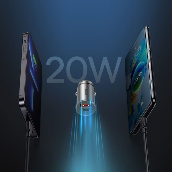 Tẩu Sạc Nhanh Baseus Circular Metal USB + Type-C 30W PPS Car Charger Tẩu Sạc Nhanh Baseus Circular Metal USB + Type-C 30W PPS Car Charger