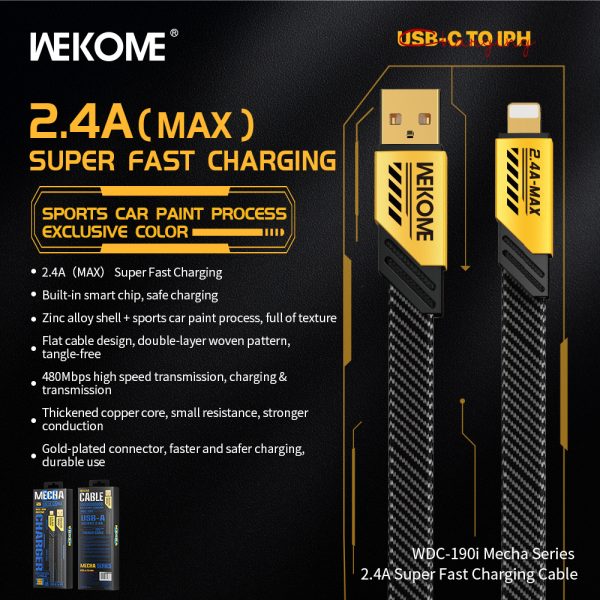 Cáp Sạc WEKOME WDC-190i USB-iPh – 2.4A