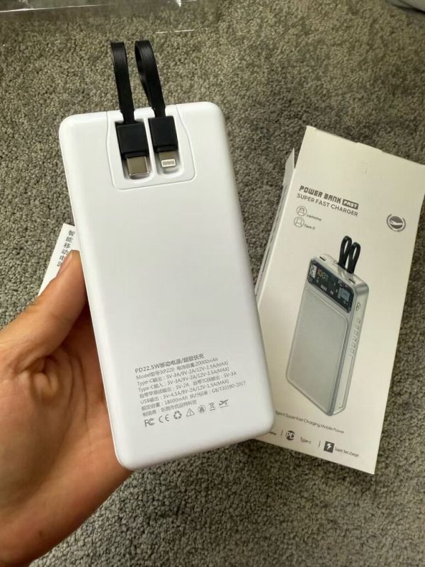 Pin dự phòng 20.000mAh, sạc nhanh kèm cáp, POWER BANK FAST – Super Fast Charger