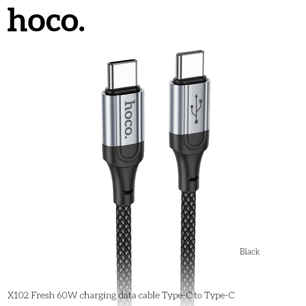 CÁP DỮ LIỆU SẠC HOCO X102 FRESH 60W TYPE-C TOTYPE-C