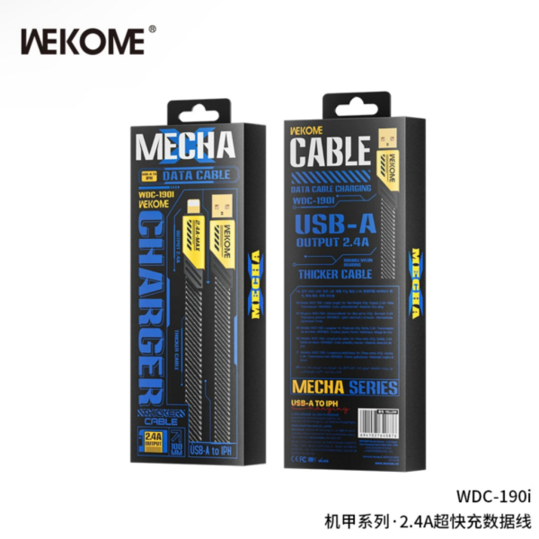 Cáp Sạc WEKOME WDC-190i USB-iPh – 2.4A