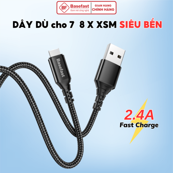 Basefast CS14i Cáp dù sạc nhanh 2.4A chân Iphone