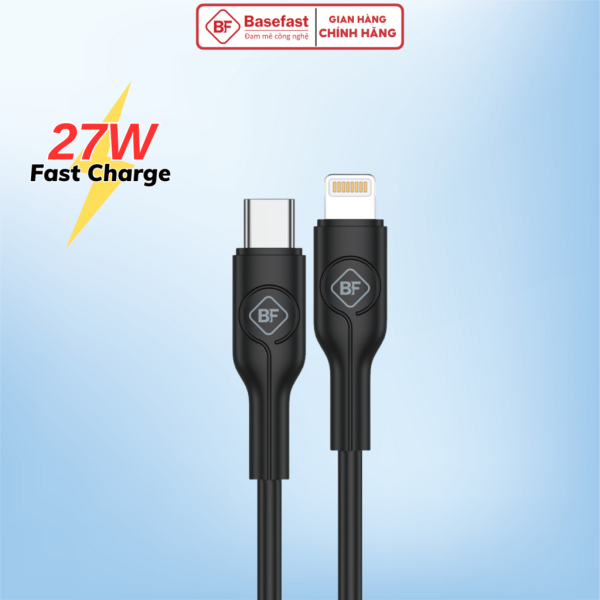 Dây sạc nhanh CS56-20W Basefast Cáp sạc 27W cao su non chống quá tải nhiệt cho Phone 11 12 13 14 pro