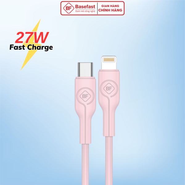 Dây sạc nhanh CS56-20W Basefast Cáp sạc 27W cao su non chống quá tải nhiệt cho Phone 11 12 13 14 pro