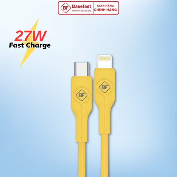 Dây sạc nhanh CS56-20W Basefast Cáp sạc 27W cao su non chống quá tải nhiệt cho Phone 11 12 13 14 pro
