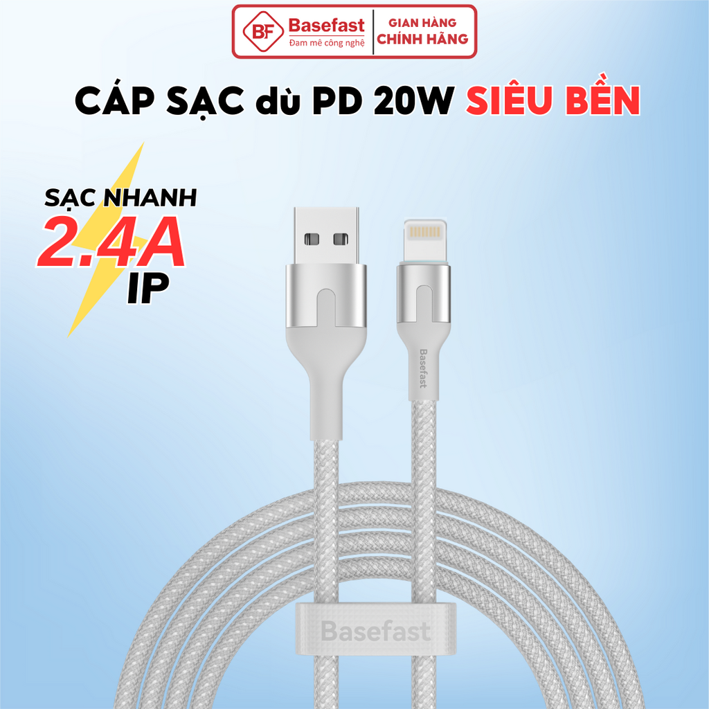 CÁP SẠC NHANH BASEFAST USB TO LIGHTNING 2.4A - CS81i