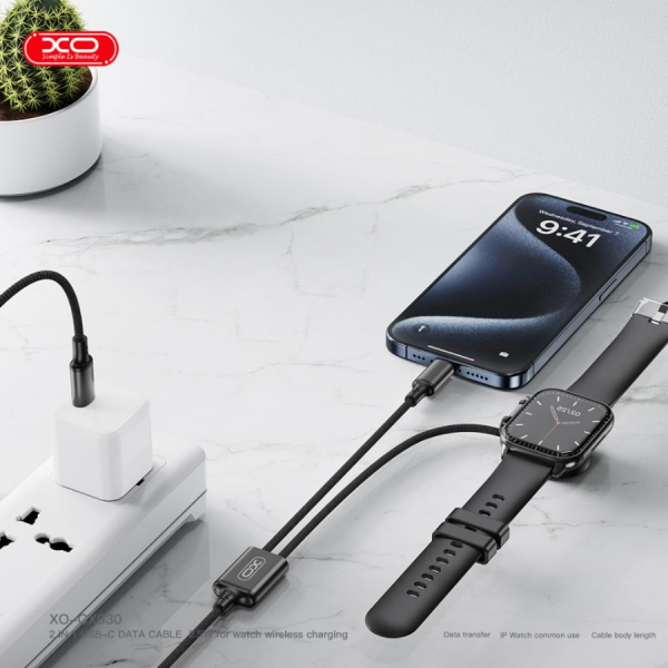 Cáp sạc 2IN1 XO-CX030 – Sạc AW, PD 60W, truyền dữ liệu ổn định