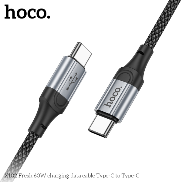 CÁP DỮ LIỆU SẠC HOCO X102 FRESH 60W TYPE-C TOTYPE-C
