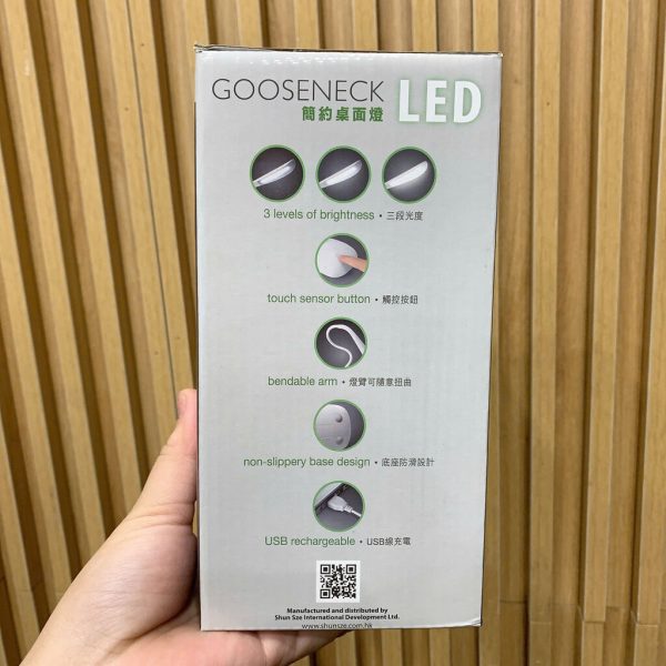 Đèn bàn LED đọc sách GOOSENECK SSL-908-WT - cáp sạc bị ố vàng