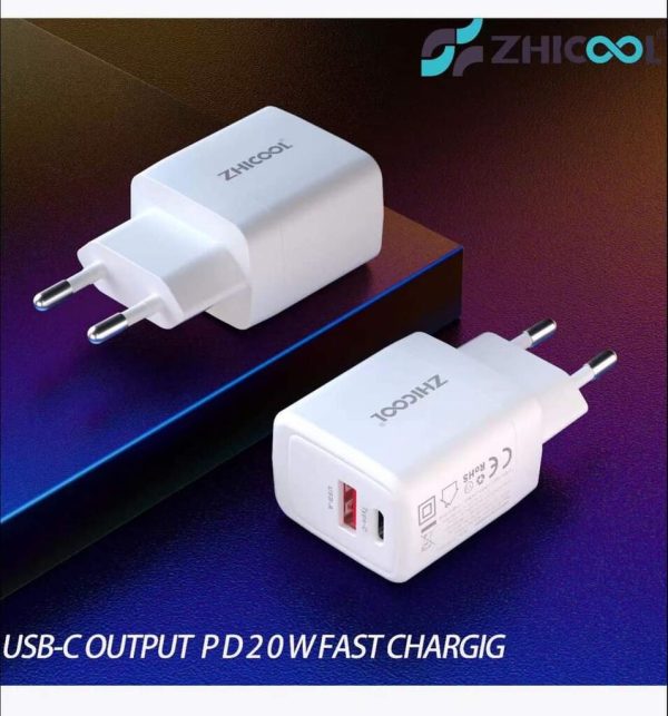 Củ sạc nhanh Zhicool 20w 2 cổng