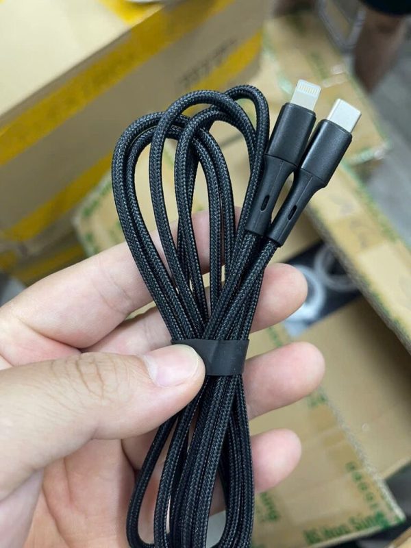 Cáp sạc dây dù C to Linghting dài 1m8