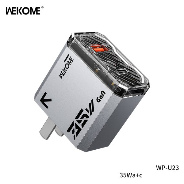 Củ sạc nhanh 35W hãng WEKOME WP-U23 2 cổng sạc hỗ trợ sạc nhanh PPS, PD, GaN