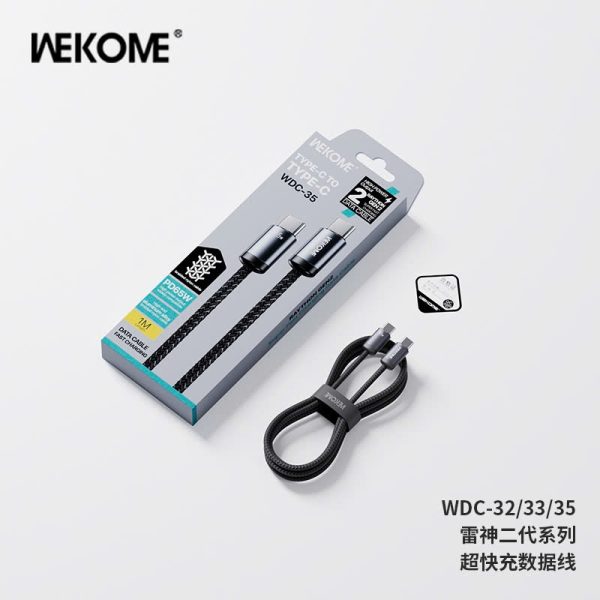 Củ sạc nhanh 35W hãng WEKOME WP-U23 2 cổng sạc hỗ trợ sạc nhanh PPS, PD, GaN