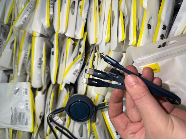 (10 tặng 1) Cáp sạc dây rút 3 đầu Baseus Bright Mirror 3 in 1 Type C Micro USB Lightning 3.5A 1.2m