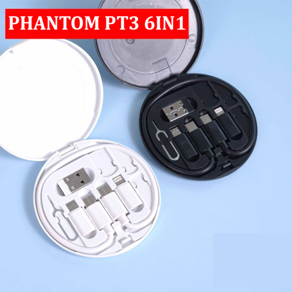 cáp sạc đa năng 6in1 PHANTOM PT3