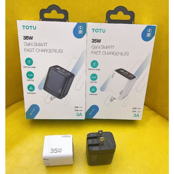 CỦ SẠC TOTU 35W 2 CỔNG C + LED GAN CỦ SẠC TOTU 35W 2 CỔNG C + LED GAN