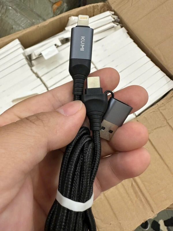 Cáp sạc dây dù 4 in 1 chính hãng KUMI