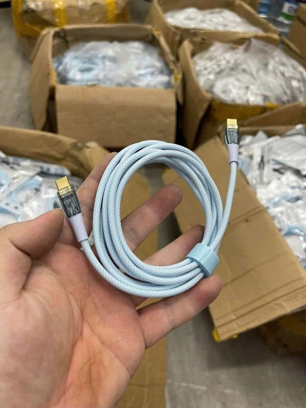 Cáp sạc Pisen C to C 100W dài 1.8m ( Bản không logo )