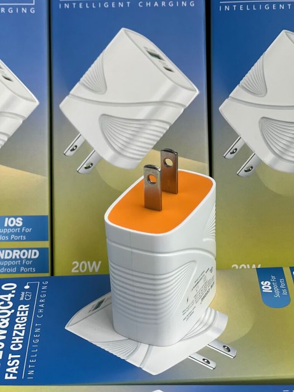 Sạc nhanh 2 cổng ( Qc4.0+ PD20w) Kim Cương Chính Hãng.