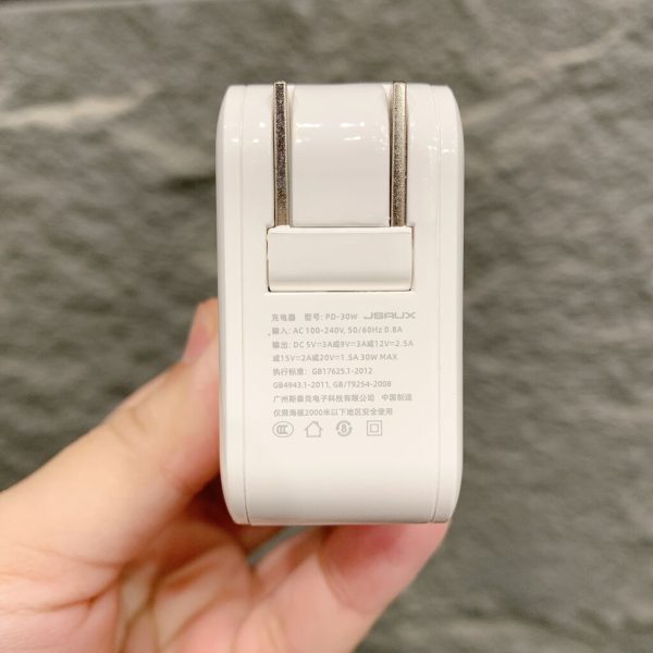 Củ Sạc nhanh 30W JSAUX , chân gập dẹt