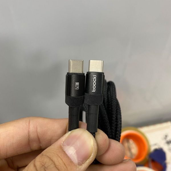 Cáp sạc dây dù C to C 60w dài 3m hãng TOOCKI HYC01