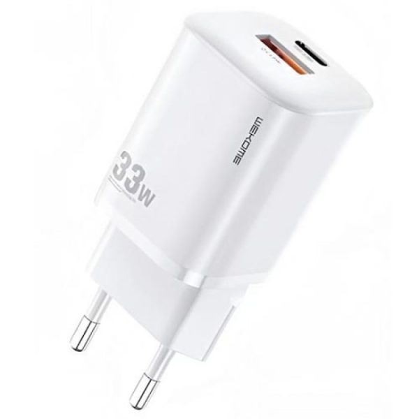CỦ Sạc Nhanh Wekome PD+QC 33W GaN WP-U140 , không hộp