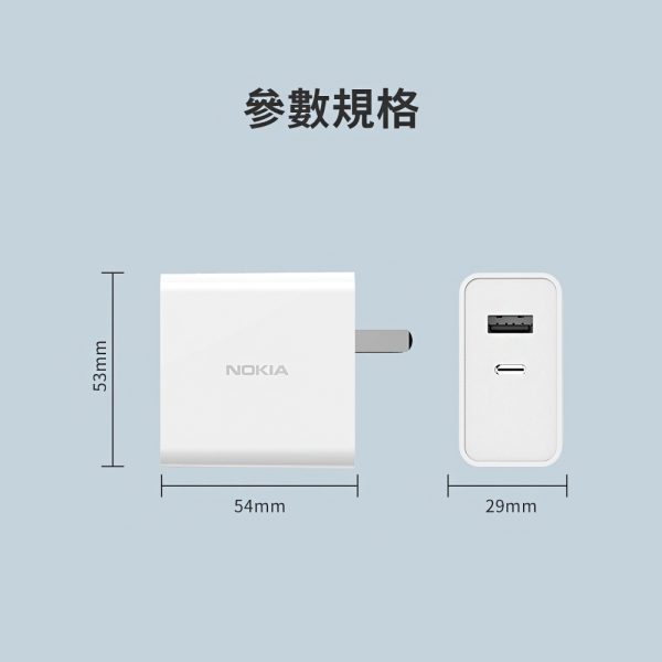 Củ sạc nhanh 65W Nokia P6309 , hai cổng sạc USB-C + USB-A, có PPS