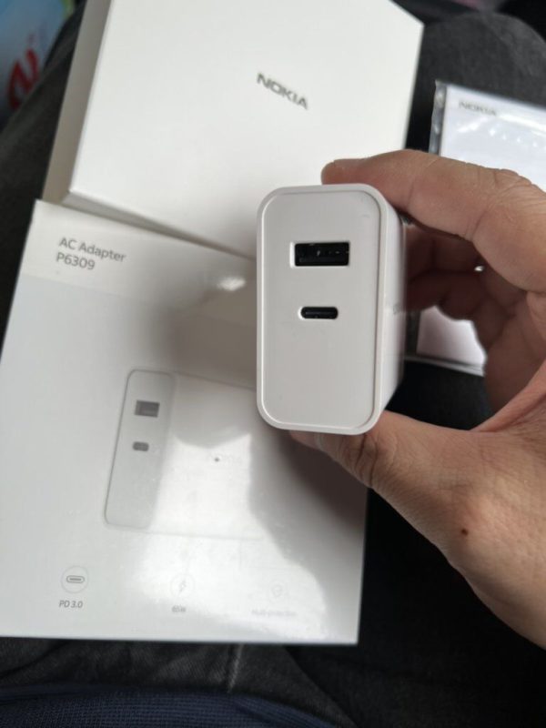 Củ sạc nhanh 65W Nokia P6309 , hai cổng sạc USB-C + USB-A, có PPS