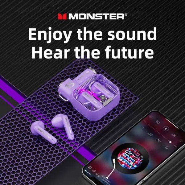Tai Nghe Bluetooth Monster XKT15 mầu tím Tai Nghe Bluetooth Monster XKT15 mầu tím