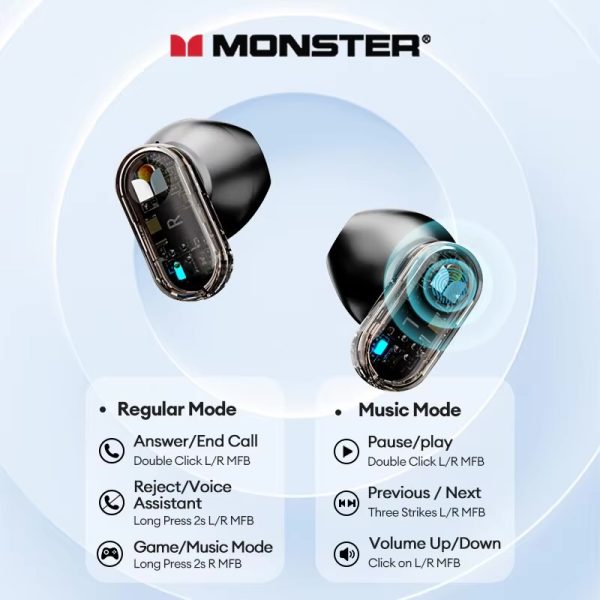 Tai nghe Bluetooth TWS hãng Monster Airmars XKT13 Tai nghe Bluetooth TWS hãng Monster Airmars XKT13