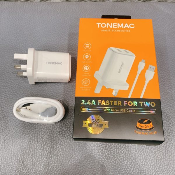 Combo củ sạc + cáp USB iphone / micro Tonemac UC22/UC42