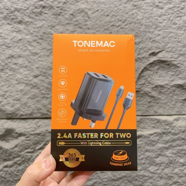 Combo củ sạc + cáp USB iphone / micro Tonemac UC22/UC42