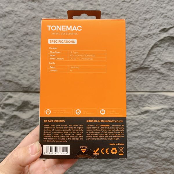 Combo củ sạc + cáp USB iphone / micro Tonemac UC22/UC42